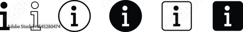  Information icon set. Info point Icon in outline and flat style . Vector Illustration.