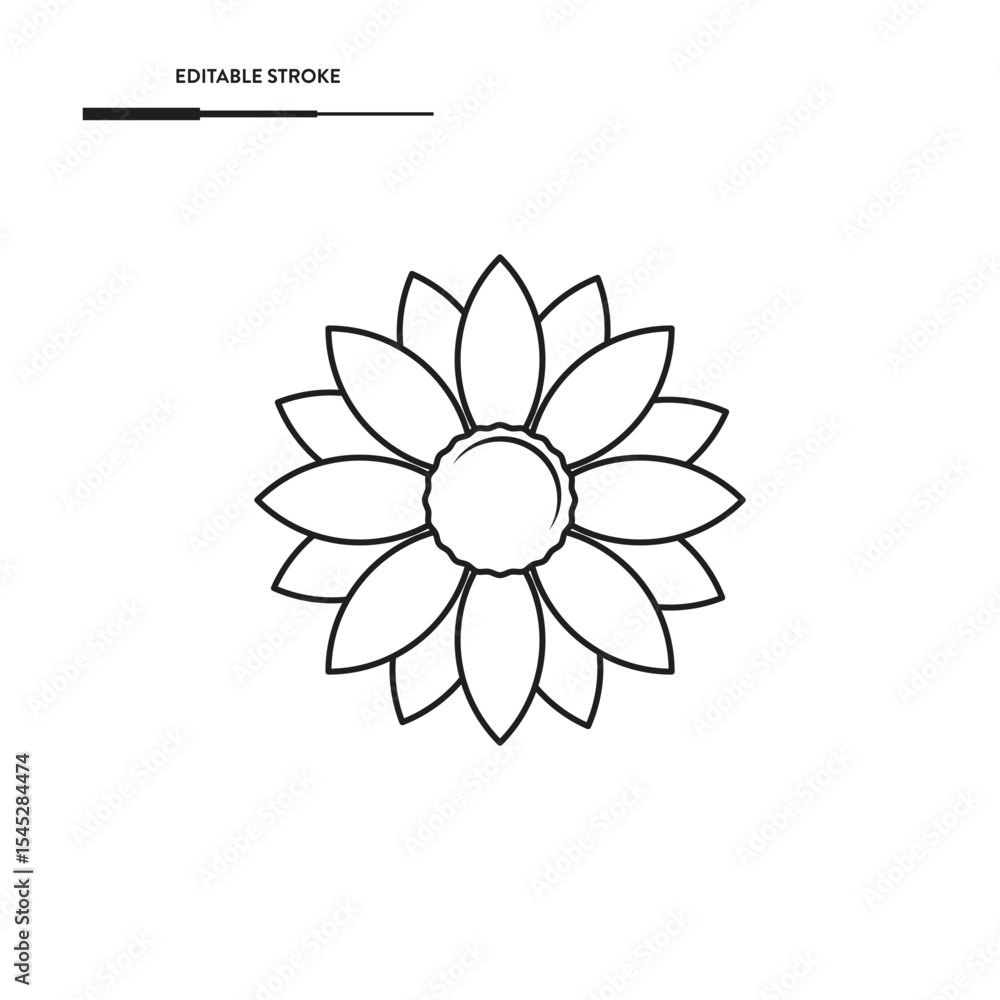 Sunflower Icon Vector Design. Sunflower Icon Vector Design.