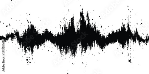 Tableau sur toile Black audio wave illustration