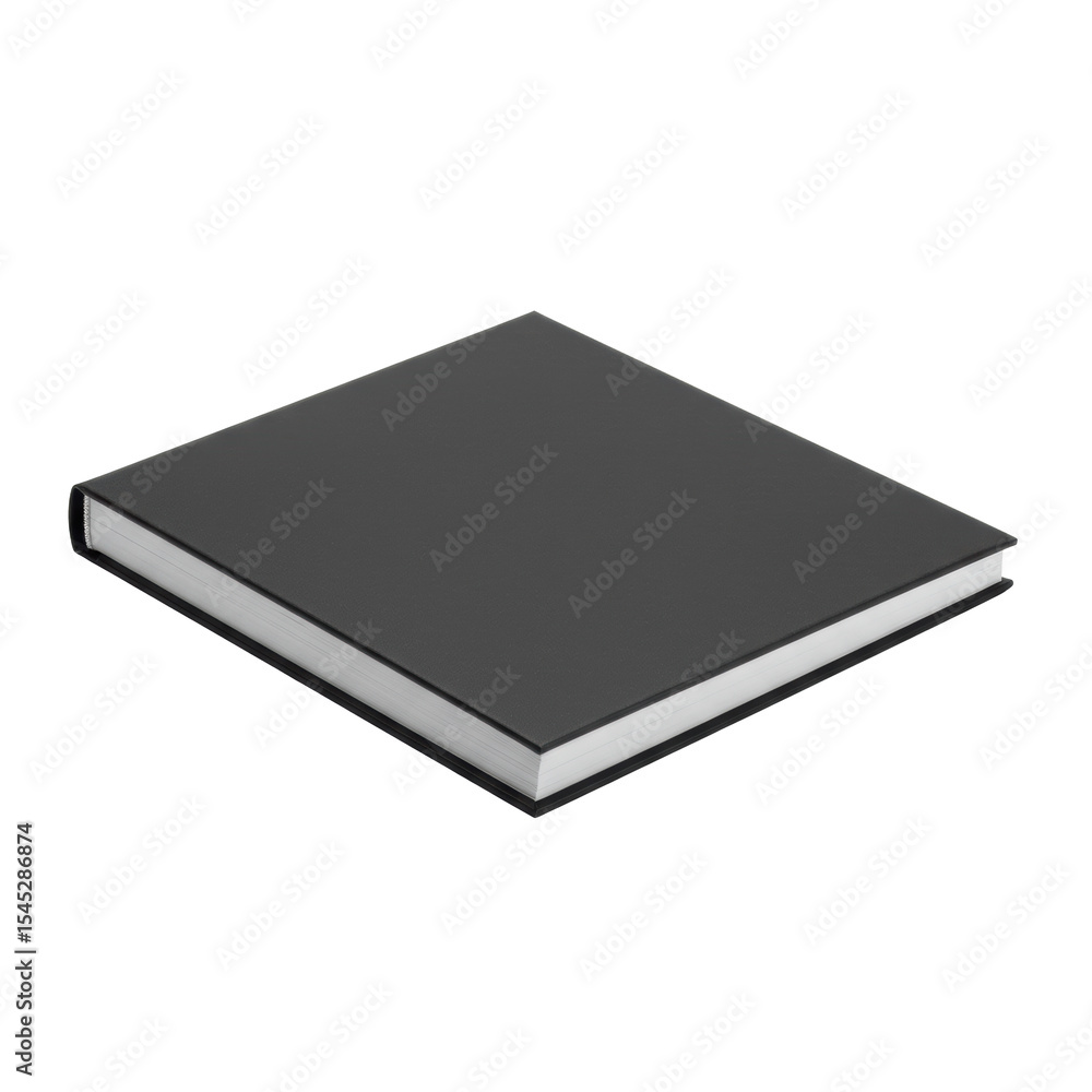 Pristine professional portfolio presentation book, closed, sleek, minimalist, matte dark material, precise edges, on a transparent seamless isolated background with shadowless studio lighting. Concept Pristine professional portfolio presentation book, closed, sleek, minimalist, matte dark material, precise edges, on a transparent seamless isolated background with shadowless studio lighting. Concept