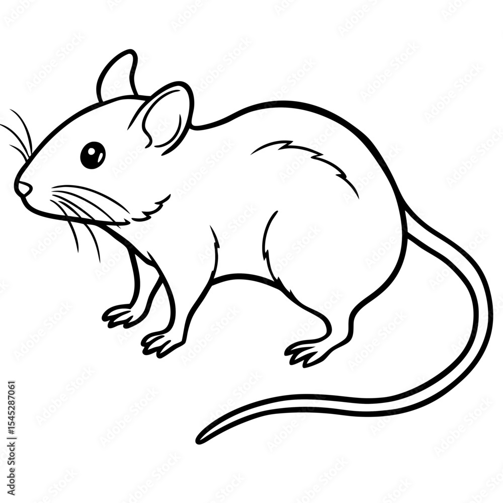 Obraz premium Mouse line art vector
