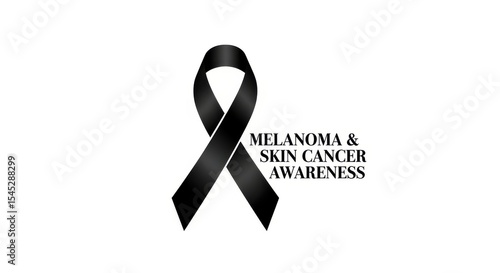 Awareness Ribbon For Melanoma And Skin Cancer Support Events
