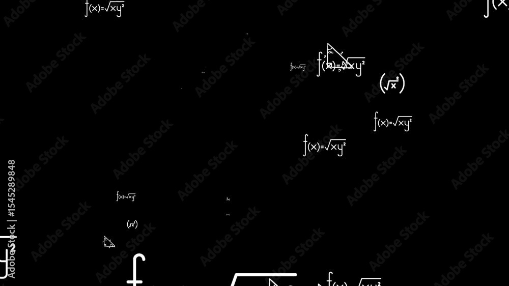 Floating Math Problem Gif math equations animation effect on green screen background, math and ...