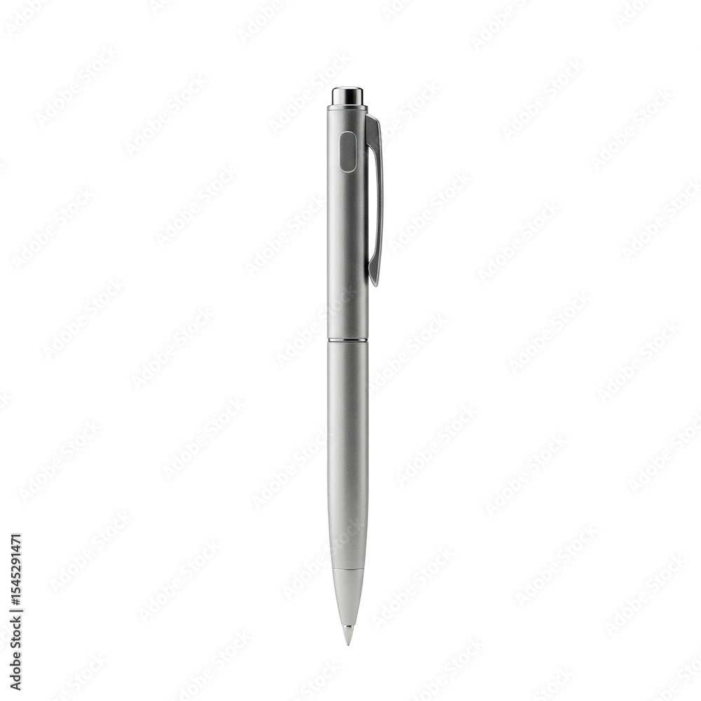 A modern, sleek ballpoint multicolor pen with a brushed metal barrel and ergonomic buttons, isolated on a transparent background with no shadows, captured in an ultra-realistic, high-angle macro A modern, sleek ballpoint multicolor pen with a brushed metal barrel and ergonomic buttons, isolated on a transparent background with no shadows, captured in an ultra-realistic, high-angle macro
