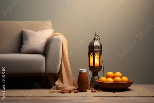 Muslim inspired still life artwork featuring traditional elements and cultural symbolism