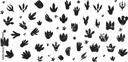 Animal Footprints Line Icons Set, Editable Stroke
