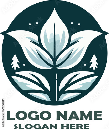 Cuadro en lienzo trillium logp Vector white background .