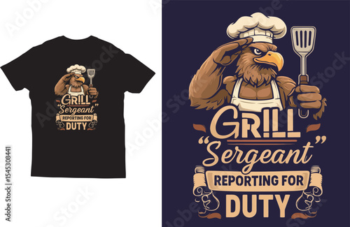 Grill Sergeant BBQ T-Shirt Design