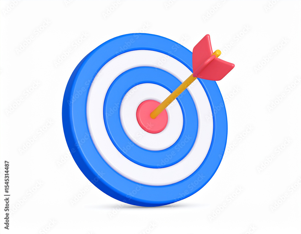 Target arrow success icon. Dart arrow on target dartboard. 3d isolated on white background.dart, challenge, finance, idea, marketing, solution, strategy, success, sport, business, dartboard, plastic, Target arrow success icon. Dart arrow on target dartboard. 3d isolated on white background.dart, challenge, finance, idea, marketing, solution, strategy, success, sport, business, dartboard, plastic,