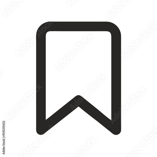 Black bookmark icon in minimalist flat style  