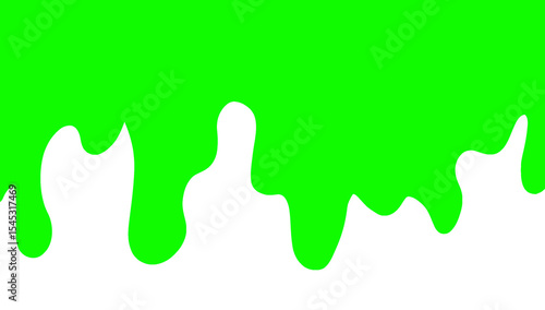 green paint dripping