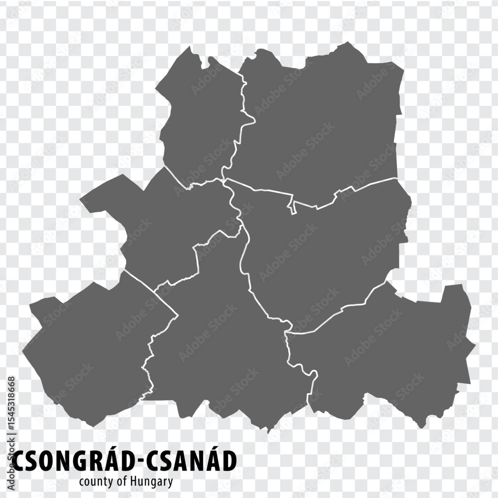 Fototapeta premium Map Chongqing Province of China districts
