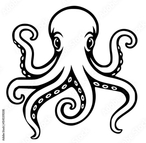 vector illustration of an octopus