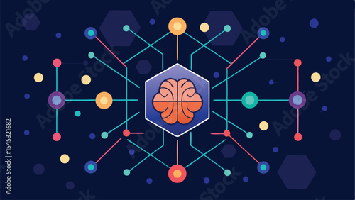 Abstract neural network design representing ai technology and deep learning concepts