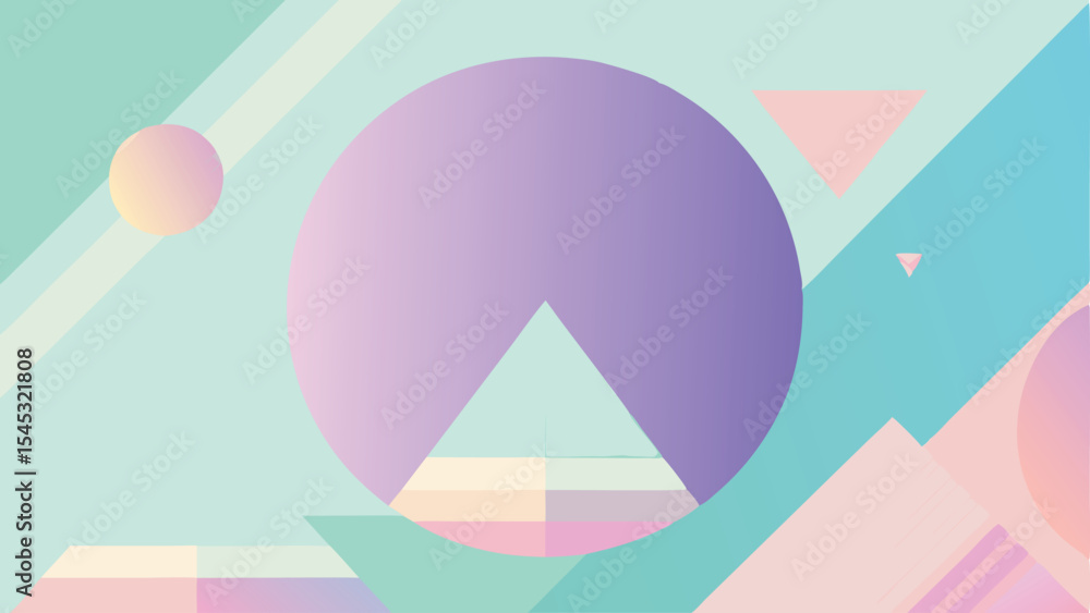 Abstract pastel geometric composition with soft gradient shapes and transparency Abstract pastel geometric composition with soft gradient shapes and transparency