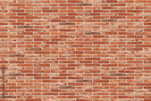 Texture of a red brick wall vector illustration