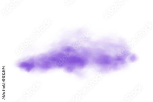 Abstract purple cloud shape on black background artistic textured graphic element design