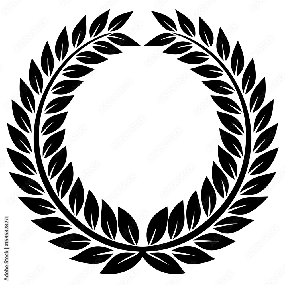 Obraz premium Laurel wreath vector graphic isolated on white background