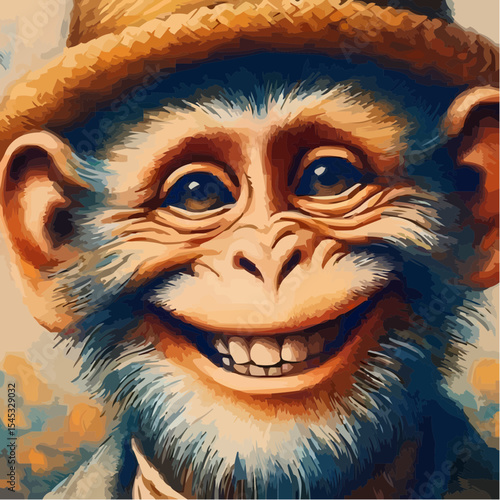 stylized version of a cool monkey 73