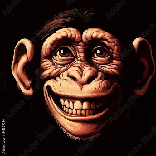 stylized version of a cool monkey 67