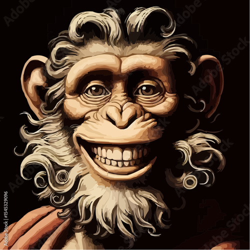 stylized version of a cool monkey 66
