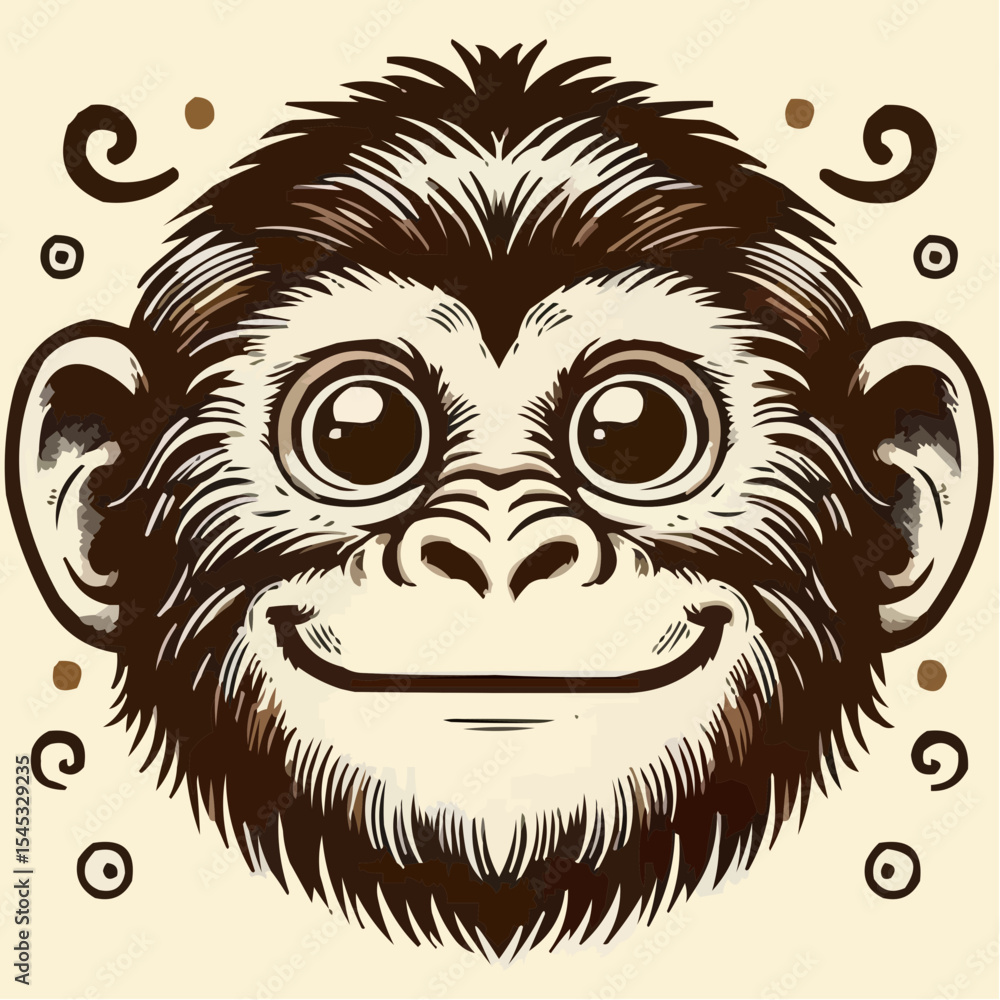 Obraz premium stylized version of a cool monkey 49