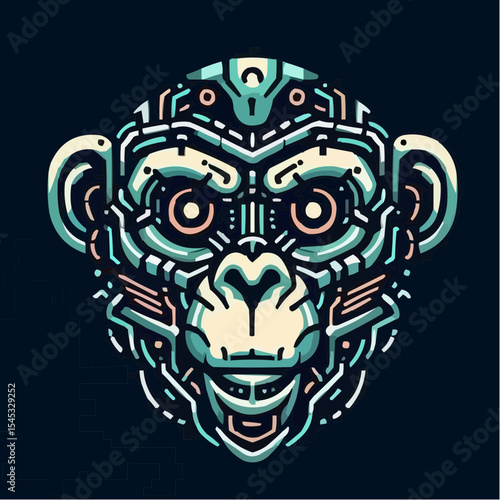 stylized version of a cool monkey 46