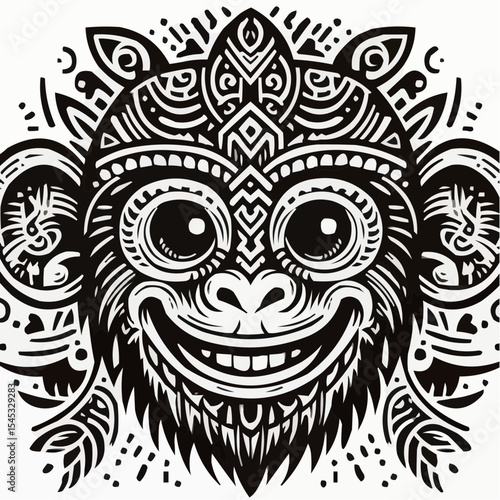 stylized version of a cool monkey 40