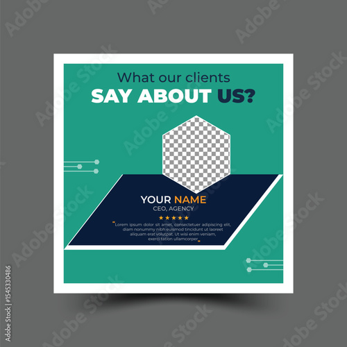 Customer feedback testimonial social media post