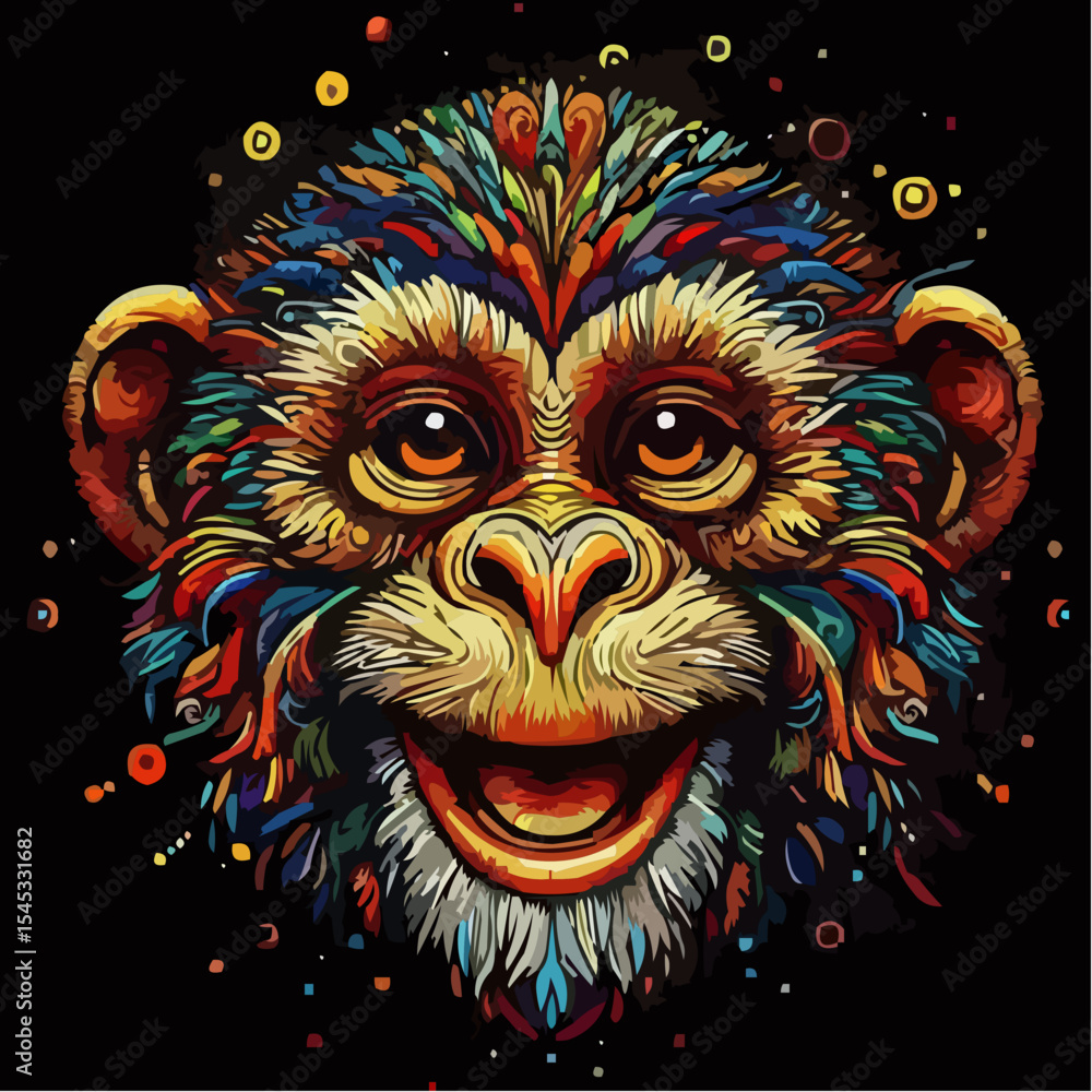 stylized version of a cool monkey 5 stylized version of a cool monkey 5