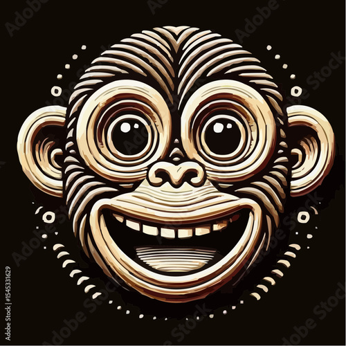 stylized version of a cool monkey 12