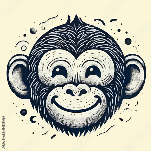stylized version of a cool monkey 6