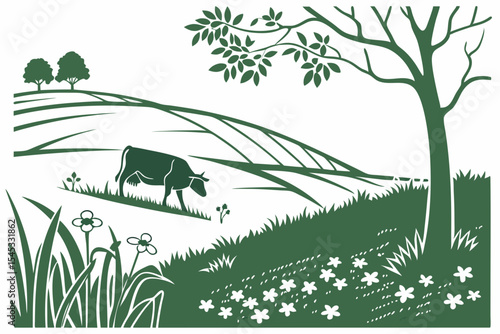 Canvas Print wild animals in the forest