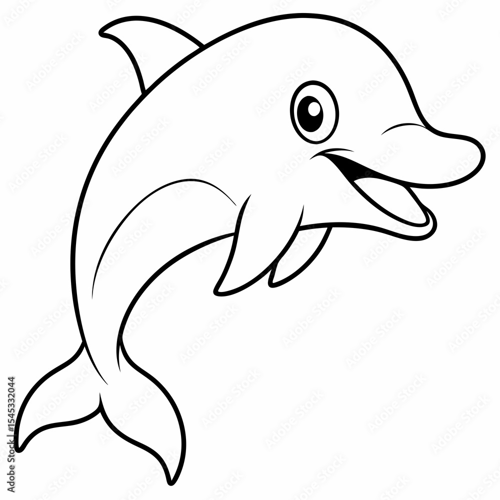 Obraz premium Dolphin illustration isolated on white background