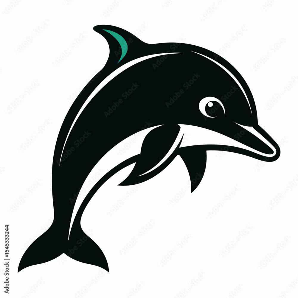 Obraz premium dolphin isolated on white background