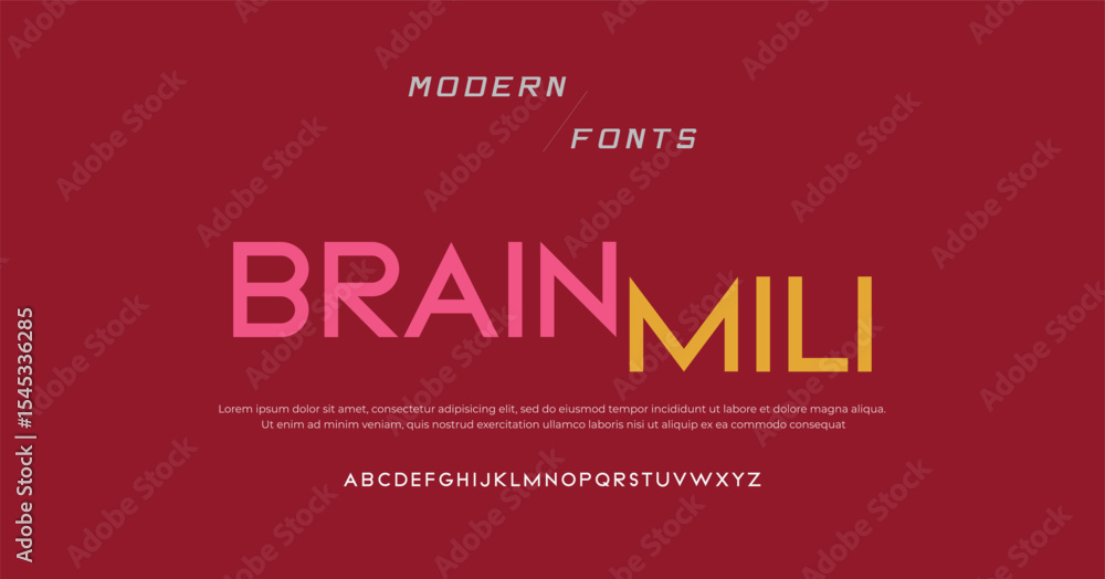 Brain Sport Modern Alphabet Font. Typography urban style fonts for technology, digital, movie logo design. vector illustration Brain Sport Modern Alphabet Font. Typography urban style fonts for technology, digital, movie logo design. vector illustration