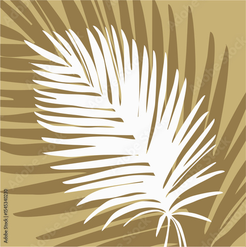 Palm trees, mocha mousse abstract background 