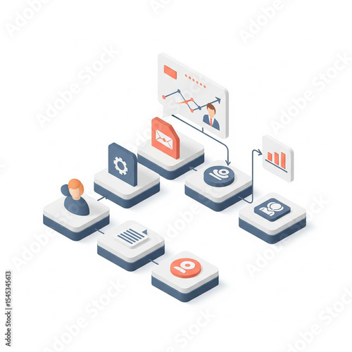 Yes and no checkmarks symbolize business communication concepts in 3D isometric vector illustrations for web and mobile office technology