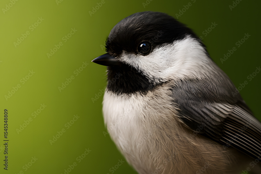 Fototapeta premium Chickadee in Focus for Bird Photography Tutorials