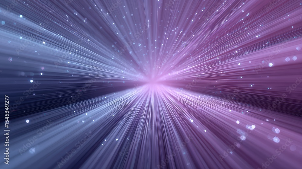 Obraz premium Radiant Light Burst in Soft Purple and Blue Background for Design