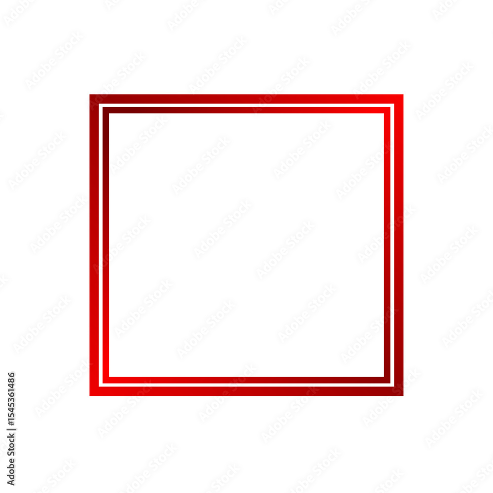 red frame double line square design red frame double line square design