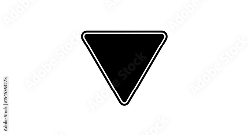 Free Download Yield Sign Isolated Simple Black and White Road Symbol - GFXLoad