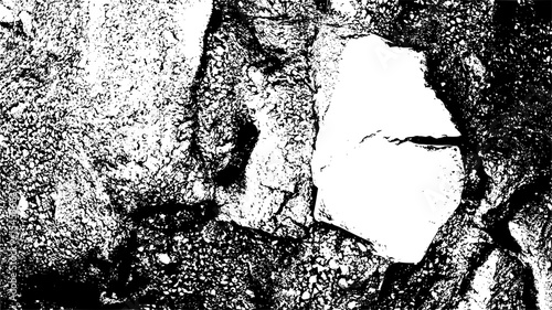 Concrete rubble line art