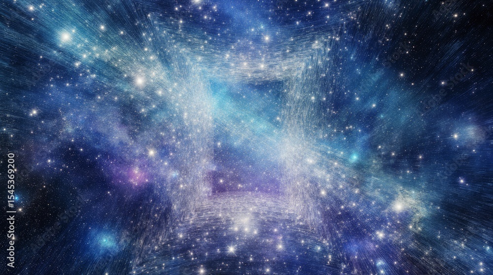 Cosmic Energy Flow in a Star-Filled Interstellar Space Scene Cosmic Energy Flow in a Star-Filled Interstellar Space Scene
