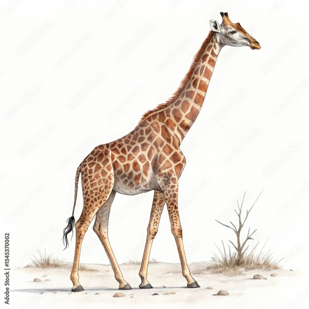 Obraz premium giraffe isolated on white