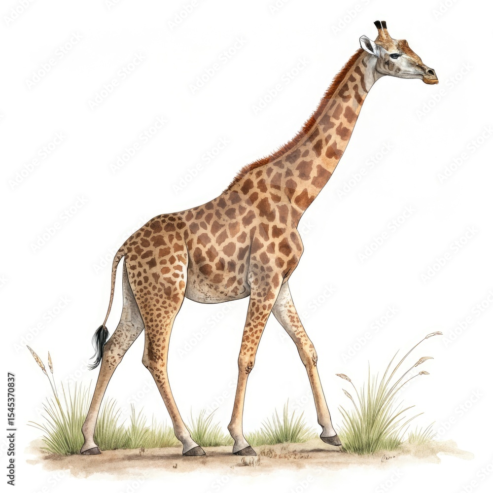 Obraz premium giraffe isolated on white