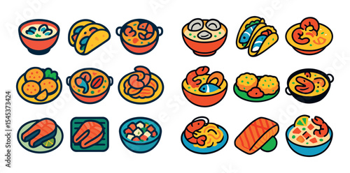 Seafood Icon Collection