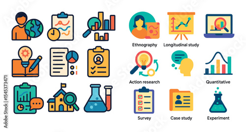 Educational Research Icons