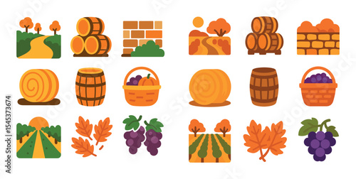 Autumn Vineyard Icons