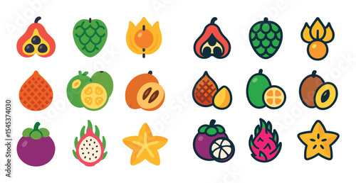 Exotic Fruit Icons